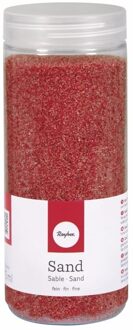 Rayher hobby materialen Hobby Fijn decoratie zand korrels - rood - 475 ml - zandkorrels - knutselmateriaal