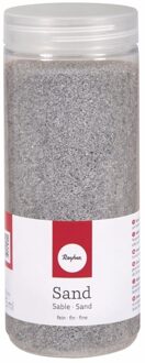 Rayher hobby materialen Hobby Fijn decoratie zand korrels - zilver - 475 ml - zandkorrels - knutselmateriaal