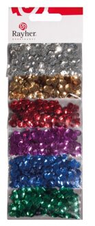 Rayher hobby materialen Hobby gekleurde pailletten 42 gram in 6 kleuren - Knutselen - Decoratie - Glitters