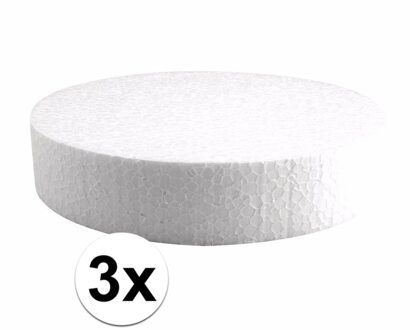 Rayher hobby materialen Hobby/knutsel Piepschuim schijf - 1x - wit - D20 cm - figuur en vormen