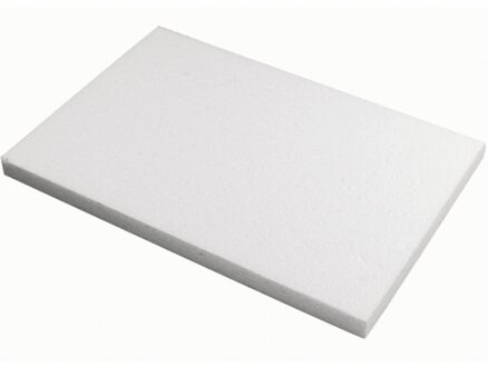 Rayher hobby materialen Hobby/knutsel Piepschuim schijf - 2x - wit - 20 x 30 x 2 cm - figuur en vormen