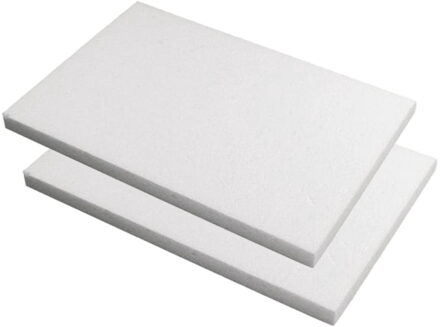 Rayher hobby materialen Hobby/knutsel Piepschuim schijf - 6x - wit - 20 x 30 x 2 cm - figuur en vormen