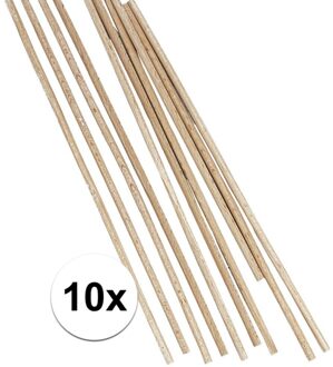 Rayher hobby materialen Hobby knutselhoutjes naturel 25 cm 10x - Houten knutselstokjes