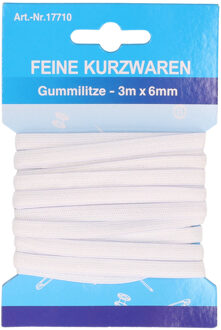 Rayher hobby materialen Hobby lint wit 6 mm x 3 meter