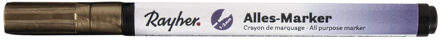 Rayher hobby materialen Hobby Marker stift met een fijne punt - goud - Stiften om mee te schrijven/tekenen/knutselen Goudkleurig