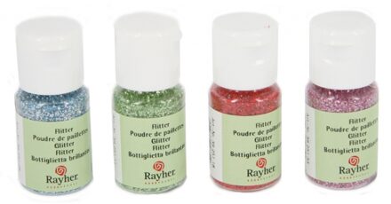 Rayher hobby materialen Hobby materiaal glitterflesje zilver 10 ml