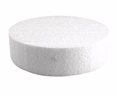 Rayher hobby materialen Hobby Piepschuim schijf - 15 cm breed en 4 cm dik - hobby figuren artikelen Wit