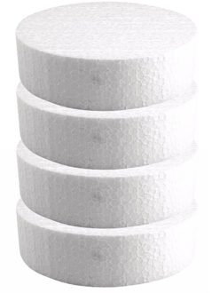 Rayher hobby materialen Hobby Piepschuim schijf - 4x - 15 cm breed en 4 cm dik - hobby figuren artikelen