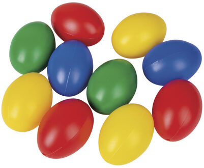 Rayher hobby materialen Hobby plastic paaseieren 6 cm - 30x stuks - kleurenmix - Paasdecoraties