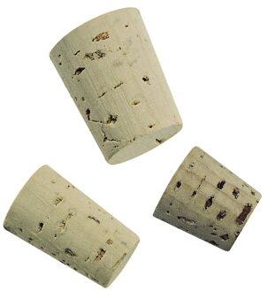 Rayher hobby materialen Hobby punt kurken - 36x stuks in 3 formaten - Knutselen kurken set Beige