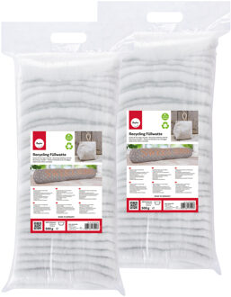 Rayher hobby materialen Hobby vulmateriaal wattevlies - 2x - wasbaar - voor knuffels/kussens/kleding - 500 gram - polyester