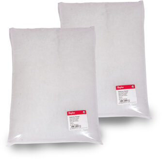 Rayher hobby materialen Hobby vulmateriaal wattevlies - 2x - wasbaar - voor knuffels/kussens/kleding - 60 x 40 cm - polyeste