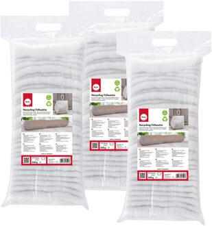 Rayher hobby materialen Hobby vulmateriaal wattevlies - 3x - wasbaar - voor knuffels/kussens/kleding - 500 gram - polyester