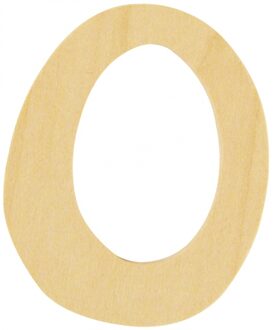 Rayher hobby materialen Houten getallen 0 van 6 cm Beige