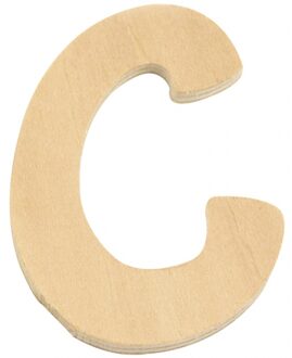 Rayher hobby materialen Houten letter C 6 cm