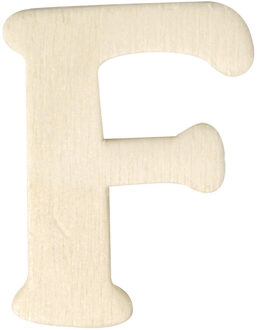 Rayher hobby materialen Houten letter F 4 cm