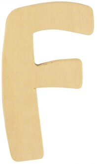 Rayher hobby materialen Houten letter F 6 cm