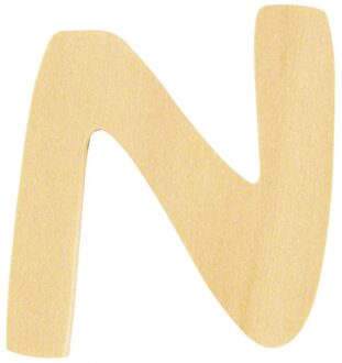 Rayher hobby materialen Houten letter N 6 cm