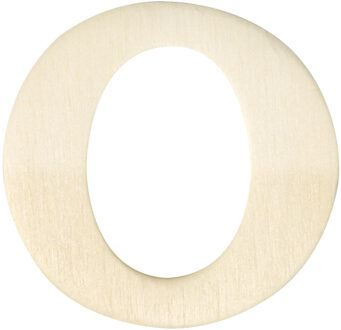 Rayher hobby materialen Houten letter O 4 cm