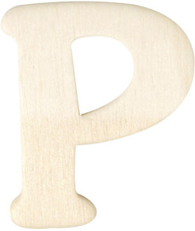 Rayher hobby materialen Houten letter P 4 cm