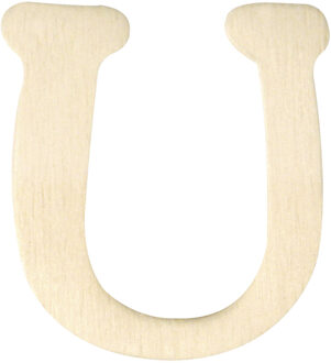 Rayher hobby materialen Houten letter U 4 cm