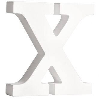 Rayher hobby materialen Houten letter X 11 cm Wit