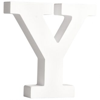 Rayher hobby materialen Houten letter Y 11 cm Wit