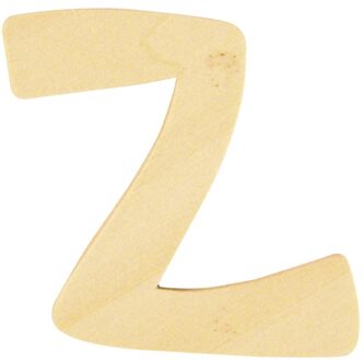 Rayher hobby materialen Houten letter Z 6 cm