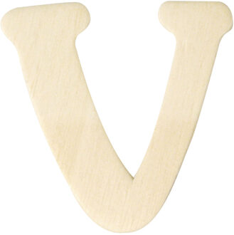 Rayher hobby materialen Houten naam letter V