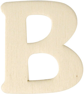 Rayher hobby materialen Houten namen letter B 4 cm Beige