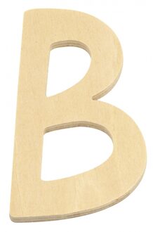 Rayher hobby materialen Houten namen letter B 6 cm Beige