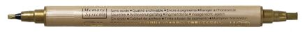 Rayher hobby materialen Kalligrafie stift/marker 2 zijdig - goud metallic - Hobbystiften Goudkleurig