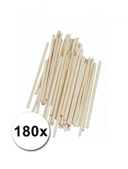 Rayher hobby materialen Knutselhoutjes - 180x stuks - naturel - 10 x 4 mm