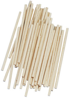 Rayher hobby materialen Knutselhoutjes - 60x stuks - naturel - 10 x 4 mm