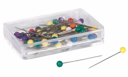 Rayher hobby materialen Kopspelden/naaispelden - 31 x 0.6 mm - gekleurd - 250x stuks - hobby steekspelden