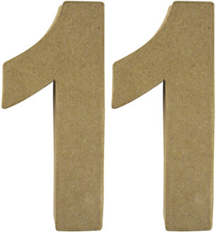 Rayher hobby materialen Leeftijd 11 jaar Papier mache 3D hobby knutsel cijfers setje van 15 x 9 x 3 cm