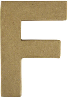 Rayher hobby materialen Letter F van papier mache voor decoratie