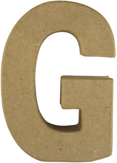 Rayher hobby materialen Letter G van papier mache voor decoratie