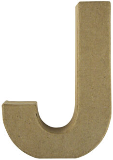 Rayher hobby materialen Letter J van papier mache voor decoratie