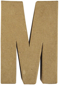 Rayher hobby materialen Letter M van papier mache voor decoratie