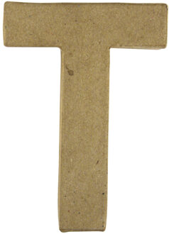 Rayher hobby materialen Letter T van papier mache voor decoratie