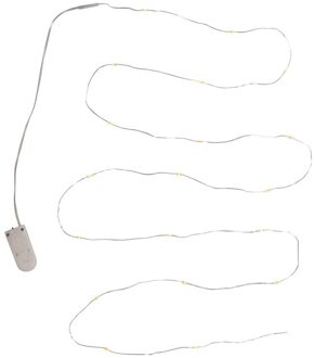 Rayher hobby materialen Lichtsnoer - 20 mini micro led lampjes - 220 cm - batterijen - kerstverlichting Wit
