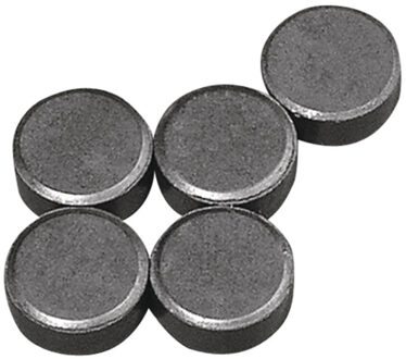 Rayher hobby materialen Magneten rond - grijs - 10x stuks - 13 x 5 mm - Hobby artikelen