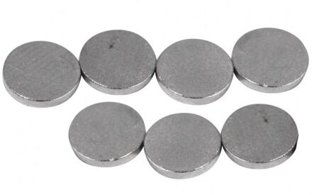 Rayher hobby materialen Magneten rond - grijs - 40x stuks - 6 x 1 mm - Hobby artikelen