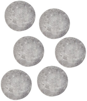 Rayher hobby materialen Magneten rond - zelfklevend - grijs - 12x stuks - D15 mm - hobby magneetjes