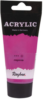 Rayher hobby materialen Mat Roze Acrylverf/hobbyverf Op Waterbasis 75 Ml - Schilderen/knutselen - Voor Kinderen En Volwassenen