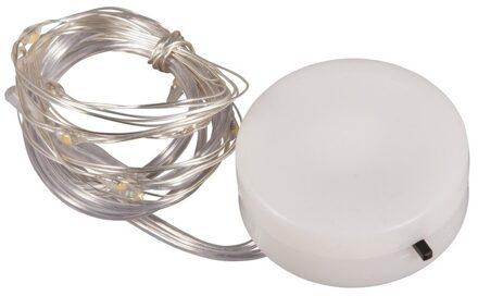 Rayher hobby materialen Micro lichtsnoer - 1x - 10 led lampjes - warm wit - 120 cm - kerstlampjes