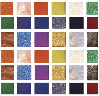 Rayher hobby materialen Mozaiek steentjes - diverse kleuren - 3810x stuks - 1 x 1 cm formaat - hobby artikelen