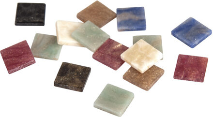 Rayher hobby materialen Mozaiek steentjes - diverse kleuren marmer look - 1200x stuks - 1 x 1 cm formaat - hobby artikelen