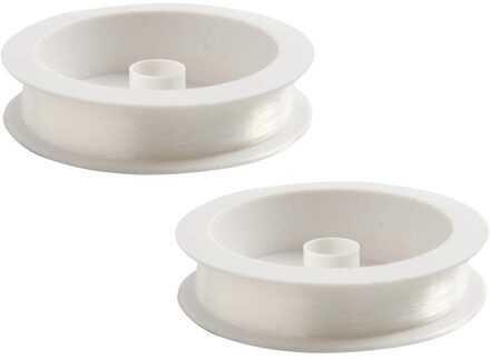 Rayher hobby materialen Nylon hobby draad - 2x - transparant - 0,25 mm x 100 meter - visdraad
